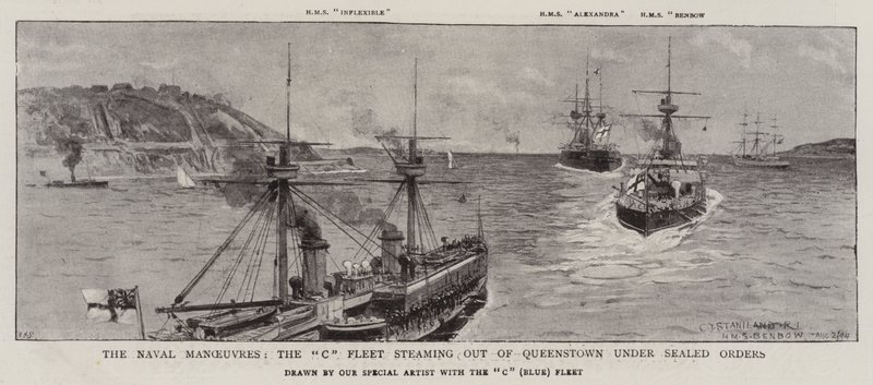 Le Manovre Navali, la Flotta C che esce da Queenstown con ordini sigillati da Charles J. Staniland
