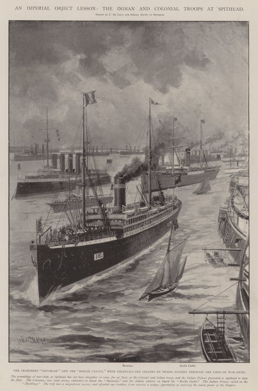 Una lezione imperiale, le truppe indiane e coloniali a Spithead da Charles John de Lacy