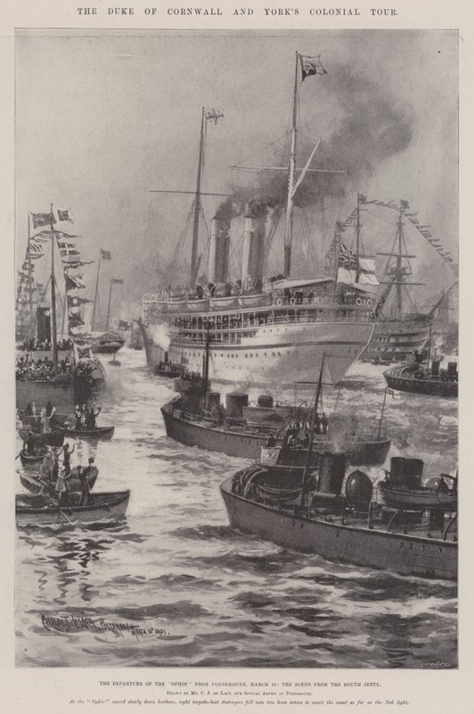 Il tour coloniale del Duca di Cornovaglia e York da Charles John de Lacy
