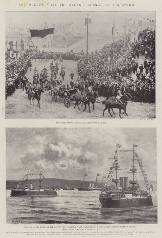 La Visita della Regina in Irlanda, Scene a Kingstown da Charles John de Lacy