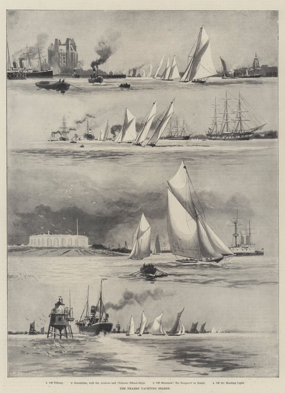 La stagione dello yachting sul Tamigi da Charles John de Lacy
