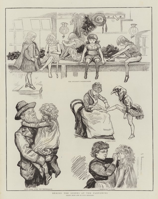 Dietro le quinte del pantomima da Charles Paul Renouard
