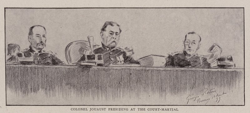 Il colonnello Jouaust presiede alla corte marziale da Charles Paul Renouard