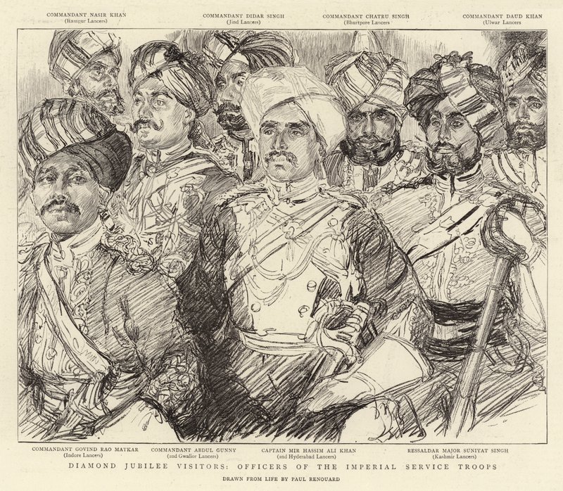 Visitatori del Giubileo di Diamante, Ufficiali delle Truppe di Servizio Imperiale da Charles Paul Renouard