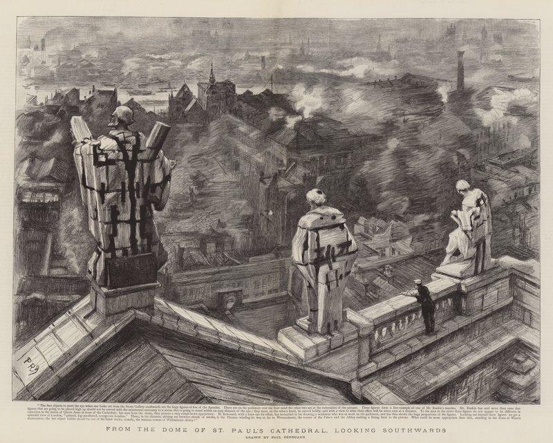 Dalla cupola della Cattedrale di St Paul, guardando verso sud da Charles Paul Renouard