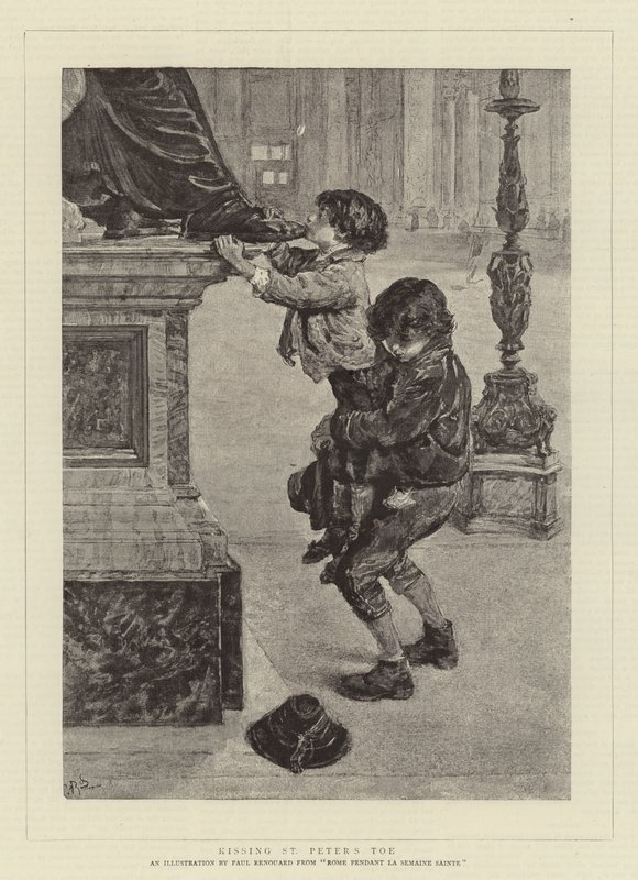 Baciare il dito di San Pietro da Charles Paul Renouard