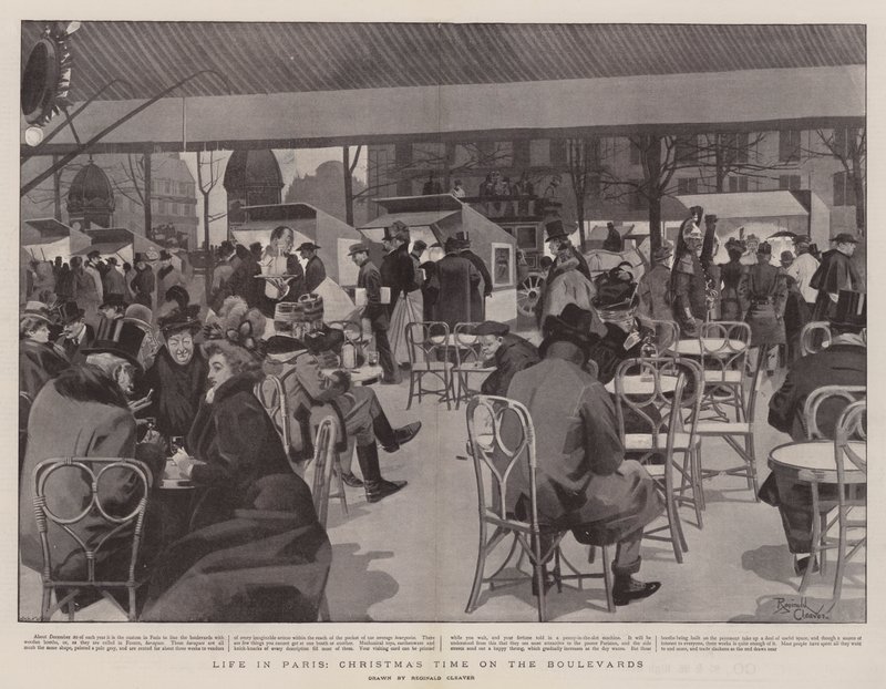 Vita a Parigi, periodo natalizio sui boulevard da Charles Paul Renouard