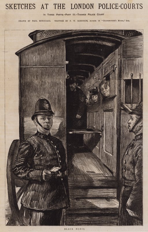 Schizzi ai tribunali di polizia di Londra da Charles Paul Renouard