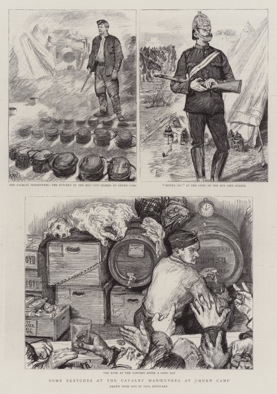 Alcuni Schizzi alle Manovre di Cavalleria al Campo di Churn da Charles Paul Renouard