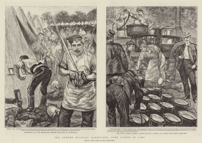 Le manovre militari autunnali, alcune scene nel campo da Charles Paul Renouard