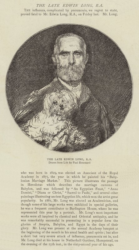 Il defunto Edwin Long, RA da Charles Paul Renouard