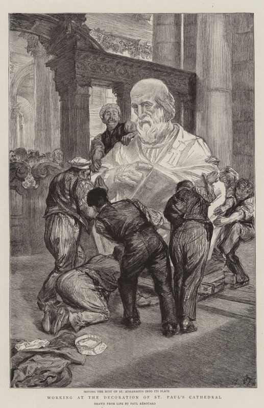 Lavorando alla decorazione della Cattedrale di San Paolo da Charles Paul Renouard
