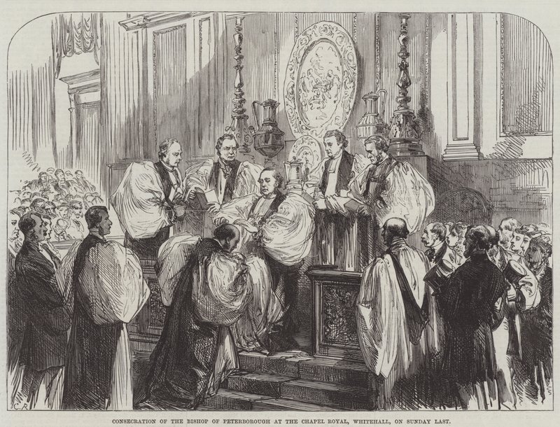 Consacrazione del Vescovo di Peterborough alla Cappella Reale, Whitehall, domenica scorsa da Sir John Charles Robinson