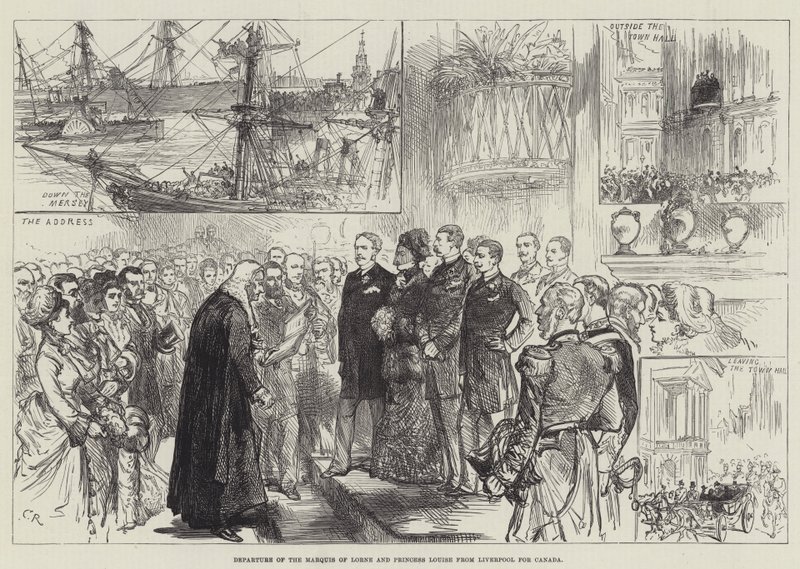 Partenza del Marchese di Lorne e della Principessa Louise da Liverpool per il Canada da Sir John Charles Robinson