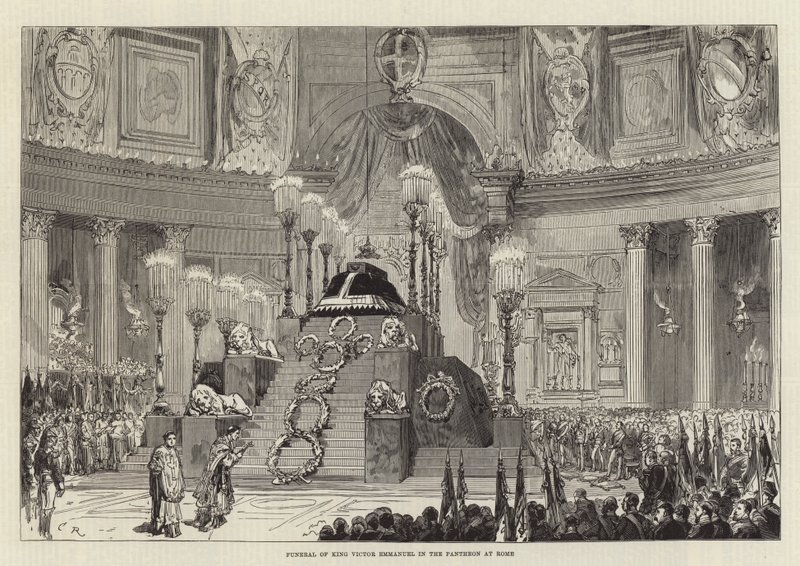 Funerale del Re Vittorio Emanuele nel Pantheon a Roma da Sir John Charles Robinson
