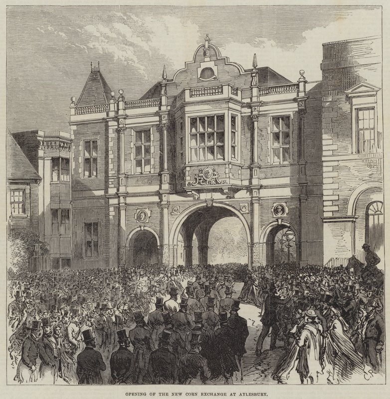 Inaugurazione del Nuovo Corn Exchange ad Aylesbury da Sir John Charles Robinson