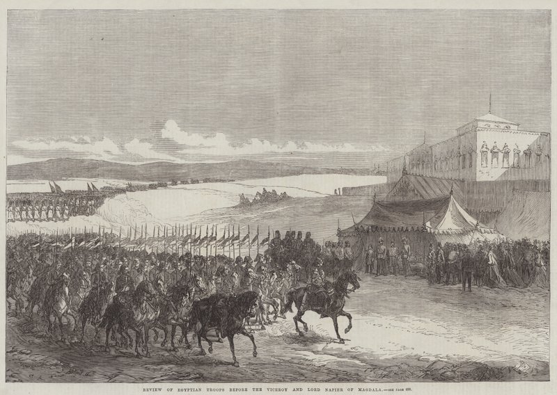 Rassegna delle truppe egiziane davanti al Viceré e Lord Napier di Magdala da Sir John Charles Robinson
