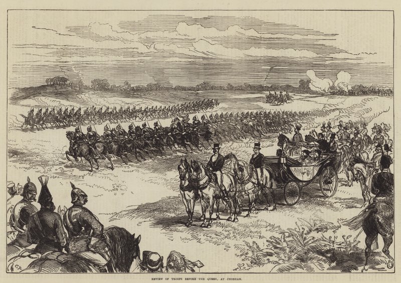 Rassegna delle Truppe davanti alla Regina, a Chobham da Sir John Charles Robinson