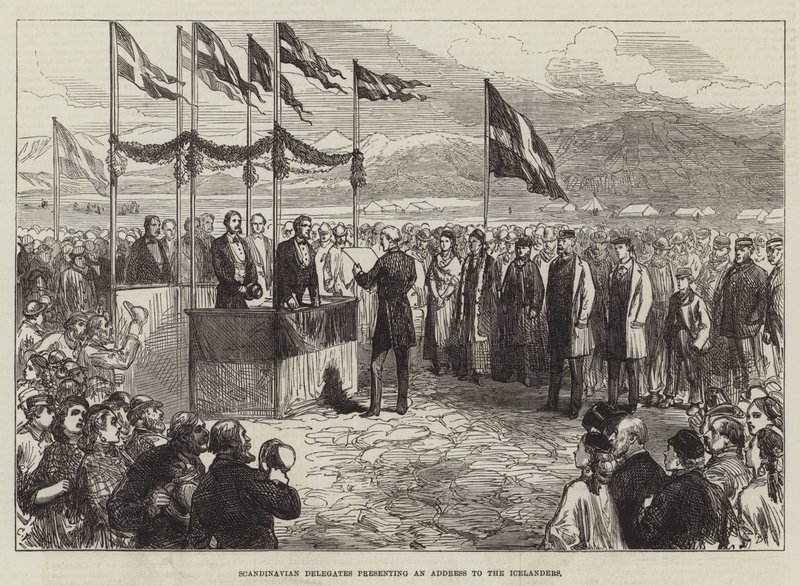 Delegati scandinavi che presentano un indirizzo agli islandesi da Sir John Charles Robinson