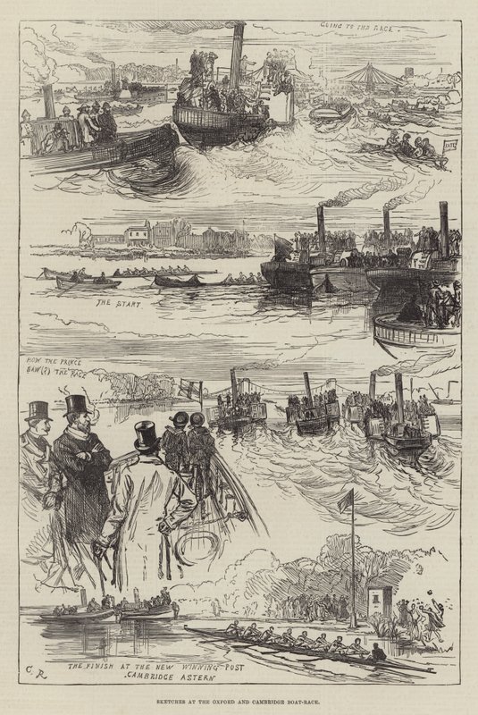 Schizzi alla regata di Oxford e Cambridge da Sir John Charles Robinson