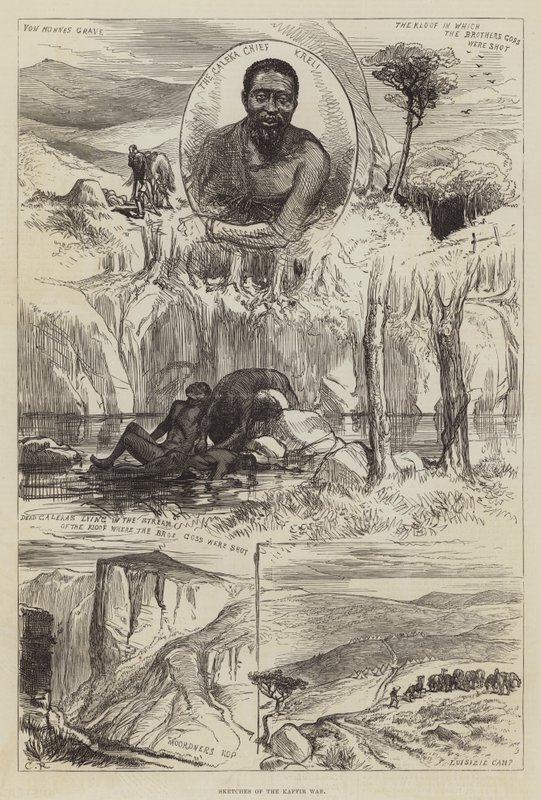 Schizzi della guerra dei Kaffir da Sir John Charles Robinson
