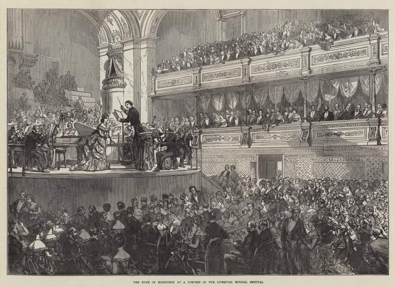 Il Duca di Edimburgo a un concerto del Liverpool Musical Festival da Sir John Charles Robinson