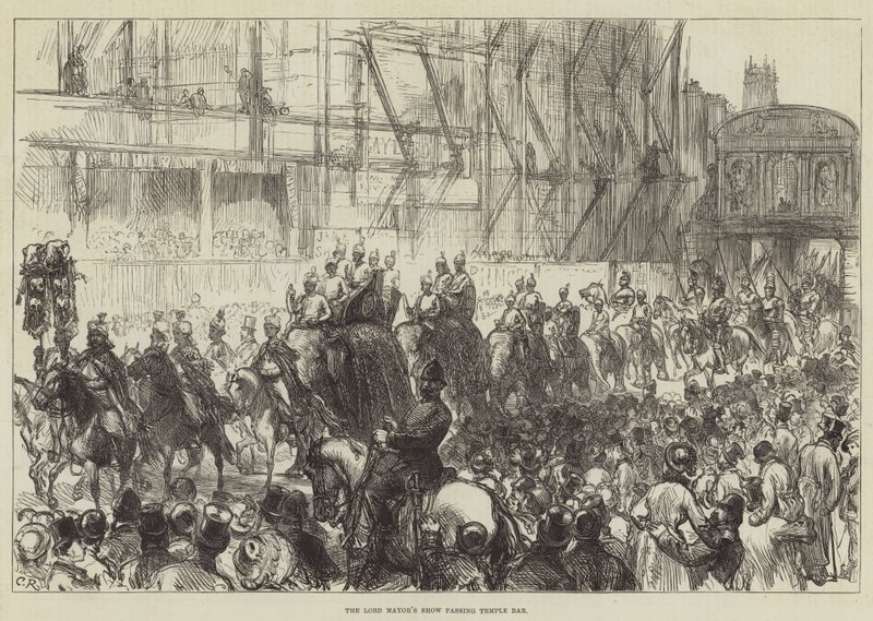 La Parata del Sindaco che passa il Temple Bar da Sir John Charles Robinson