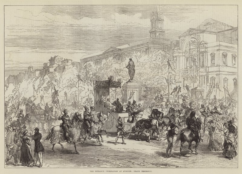 La celebrazione di Petrarca ad Avignone, Grande Processione da Sir John Charles Robinson