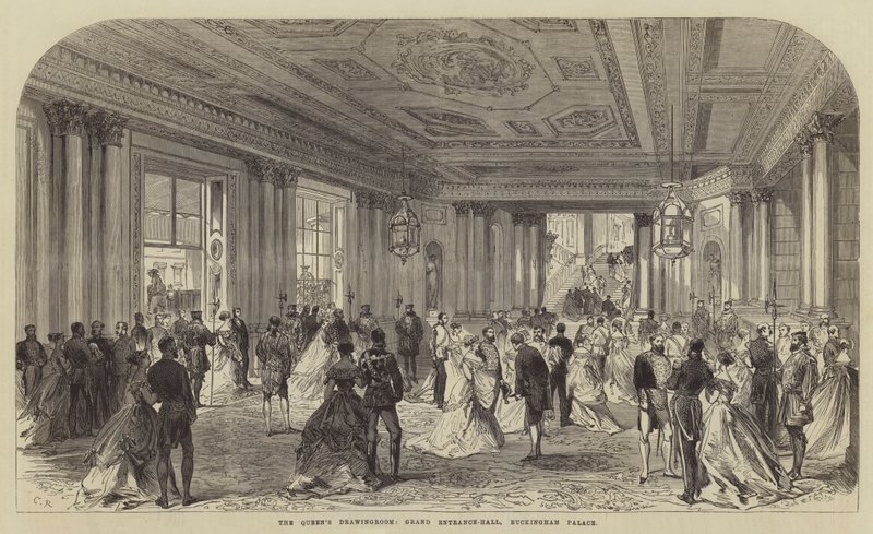 La sala da disegno della regina, ingresso principale, Buckingham Palace da Sir John Charles Robinson