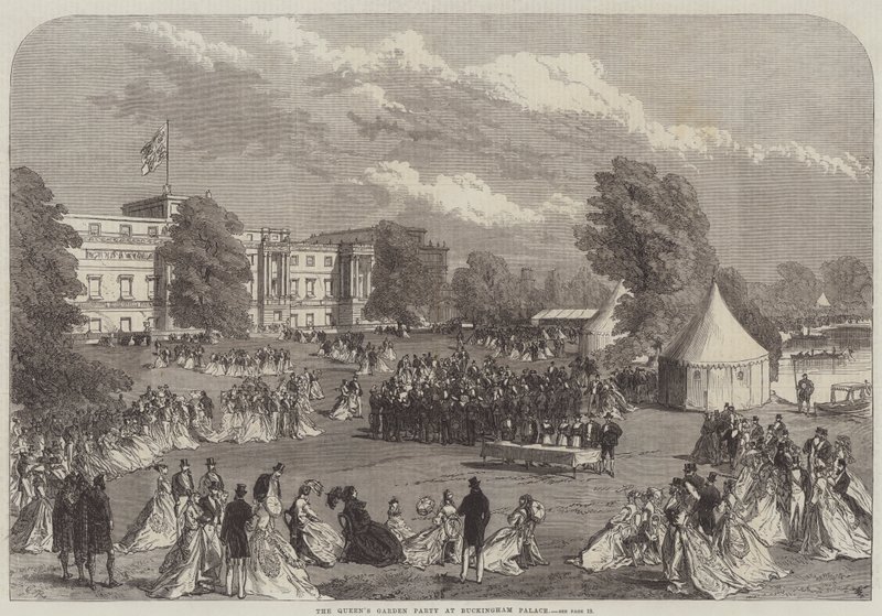 La festa in giardino della regina a Buckingham Palace da Sir John Charles Robinson