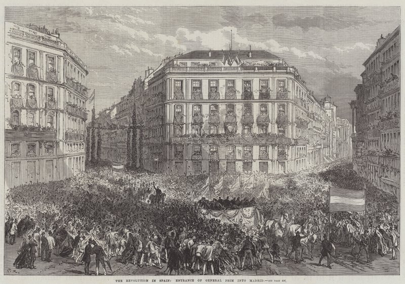 La Rivoluzione in Spagna, Ingresso del Generale Prim a Madrid da Sir John Charles Robinson