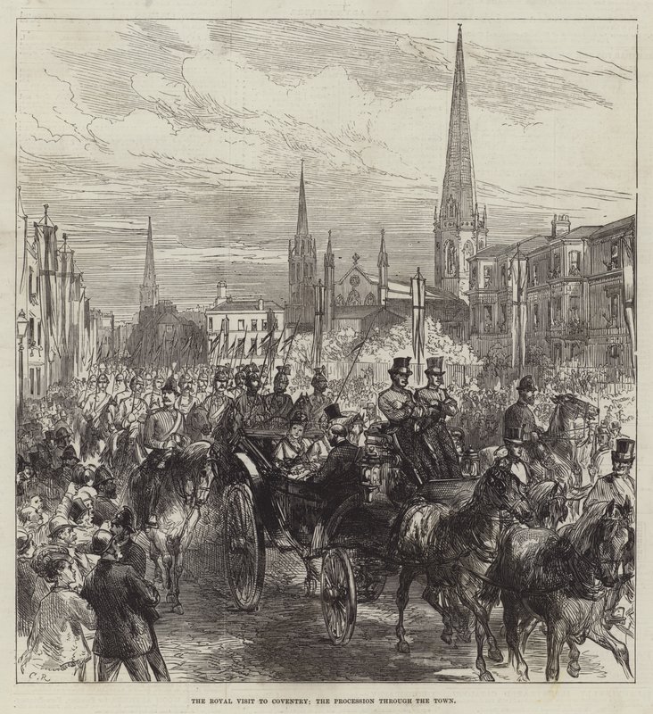 La visita reale a Coventry, la processione attraverso la città da Sir John Charles Robinson