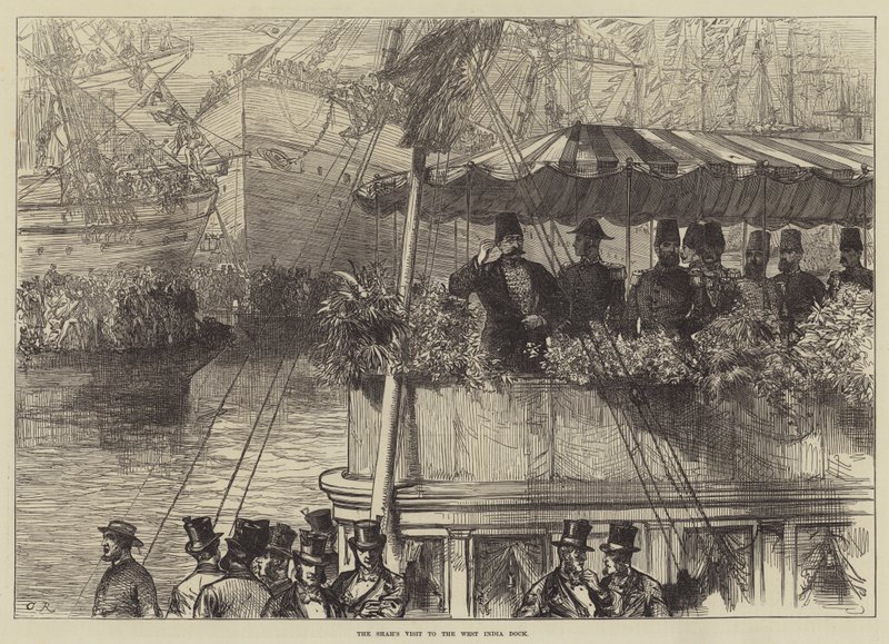 La visita dello Scià al West India Dock da Sir John Charles Robinson