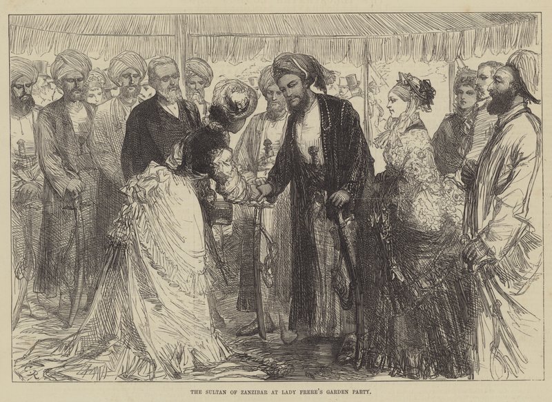 Il Sultano di Zanzibar al Garden Party di Lady Frere da Sir John Charles Robinson