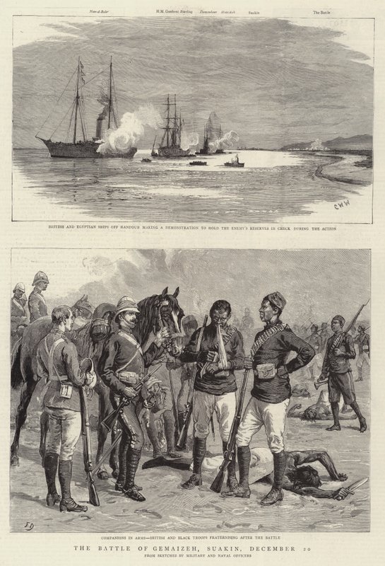 La battaglia di Gemaizeh, Suakin, 20 dicembre da Charles William Wyllie
