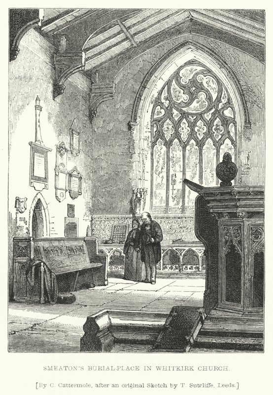 Luogo di sepoltura di Smeaton nella chiesa di Whitkirk (incisione) da Charles (after) Cattermole