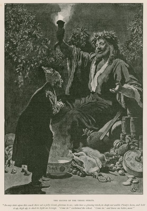 Illustrazione per A Christmas Carol di Charles Dickens da Charles (after) Green