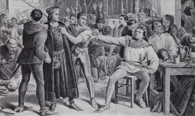 Lord Saye e Sele, in procinto di essere decapitato nella ribellione di Jack Cade da Charles (after) Lucy