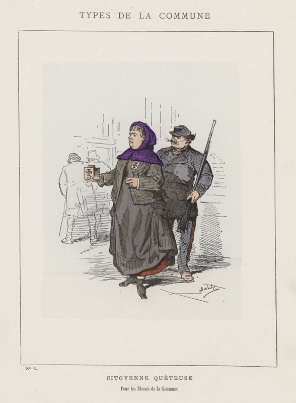 Citoyenne Queteuse, Per i Feriti della Comune da Charles Albert d Arnoux Bertall