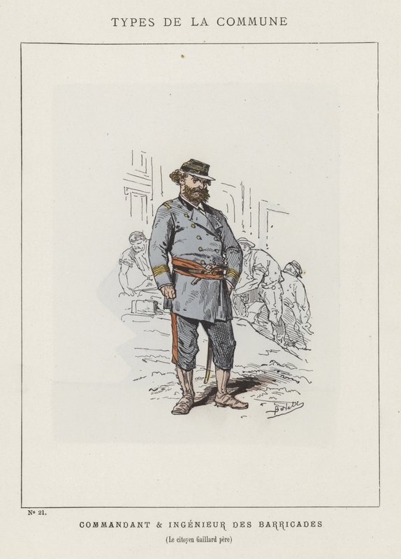 Comandante e ingegnere delle barricate, il cittadino Gaillard padre da Charles Albert d Arnoux Bertall
