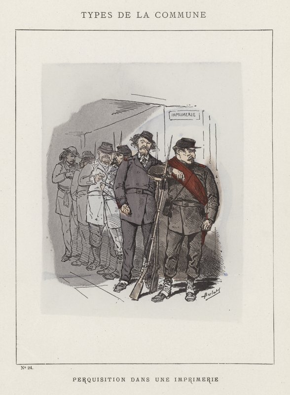 Perquisizione in una tipografia da Charles Albert d Arnoux Bertall