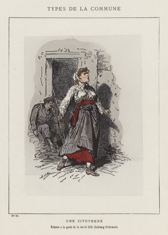 Une Citoyenne, Preposee a la garde de la rue de Lille, faubourg St-Germain da Charles Albert d Arnoux Bertall