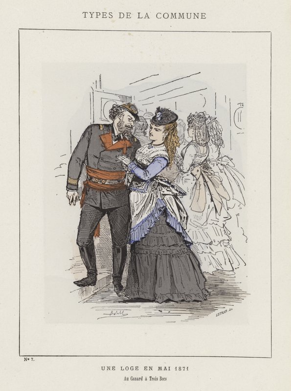 Una loggia in maggio 1871, Au Canard a Trois Becs da Charles Albert d Arnoux Bertall