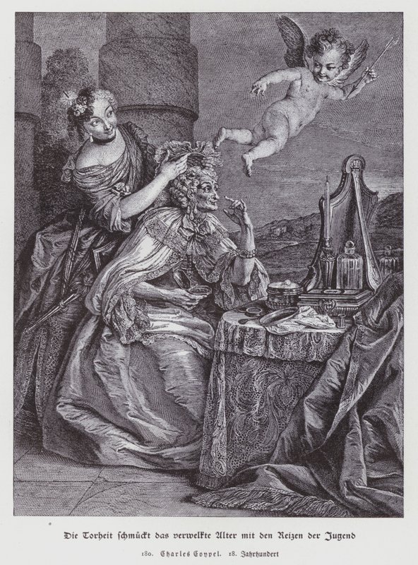 La Follia Abbellisce la Vecchiaia Avvizzita con gli Ornamenti della Gioventù da Charles Antoine (after) Coypel