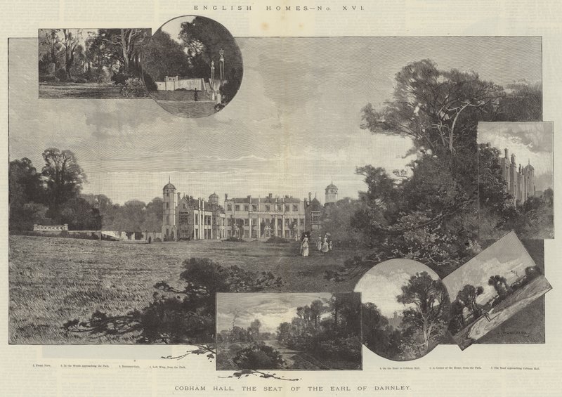 Cobham Hall, la residenza del conte di Darnley da Charles Auguste Loye