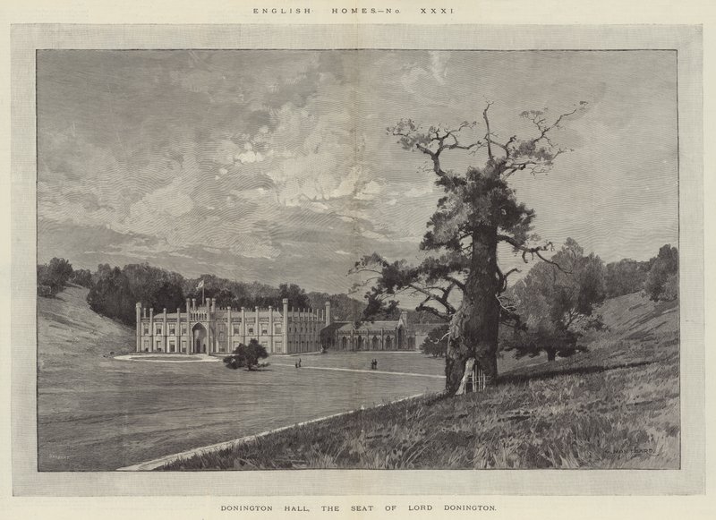 Donington Hall, la residenza di Lord Donington da Charles Auguste Loye