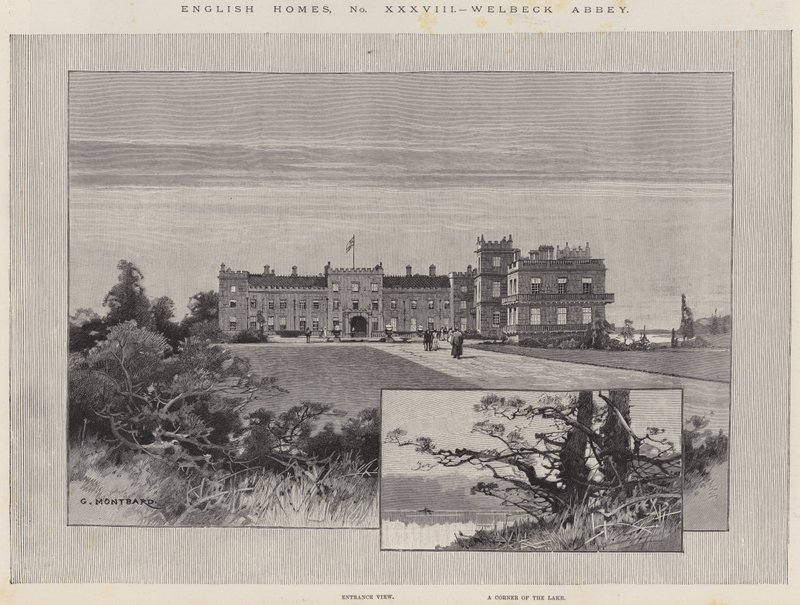 Case inglesi, Abbazia di Welbeck da Charles Auguste Loye
