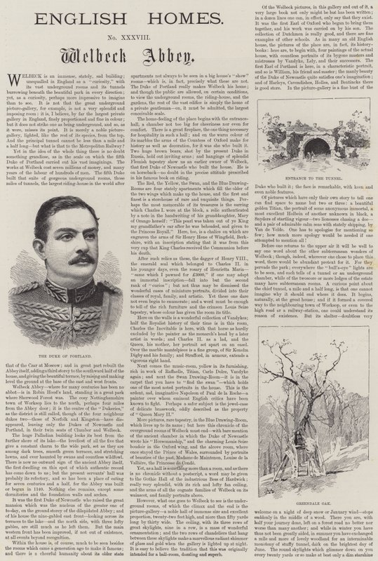 Case inglesi, Welbeck Abbey da Charles Auguste Loye