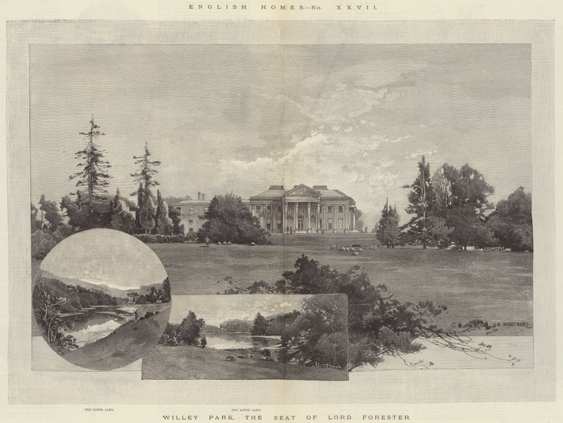 Case inglesi, Willey Park, la sede di Lord Forester da Charles Auguste Loye