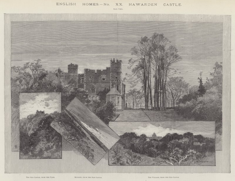 Castello di Hawarden da Charles Auguste Loye